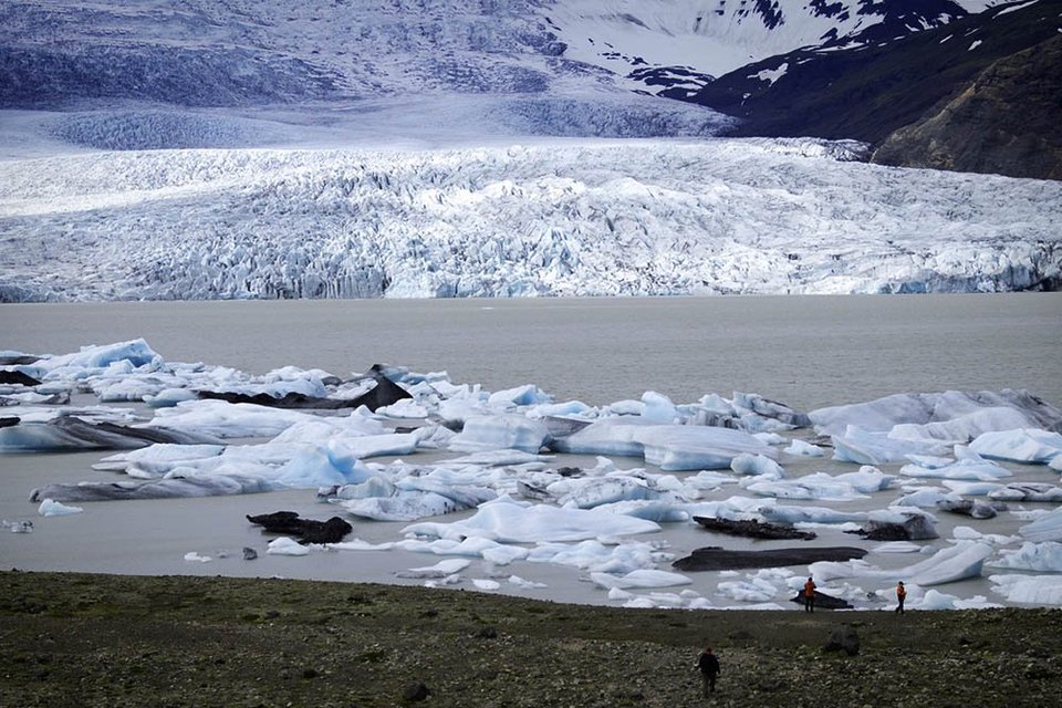 Fjallsárlón et le glacier Vatnajökull