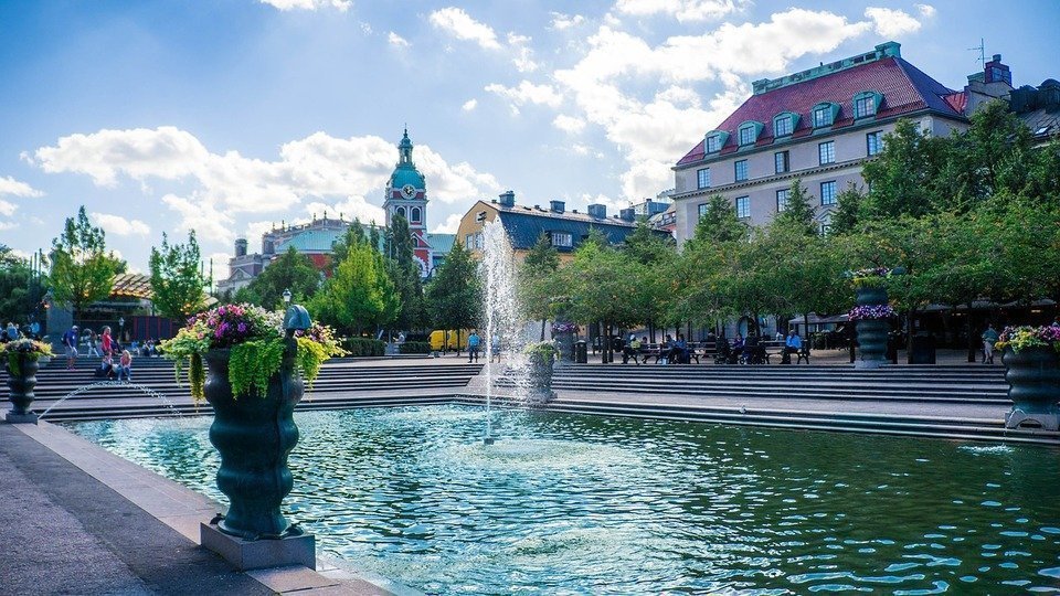 Centre-ville de Stockholm en Suède