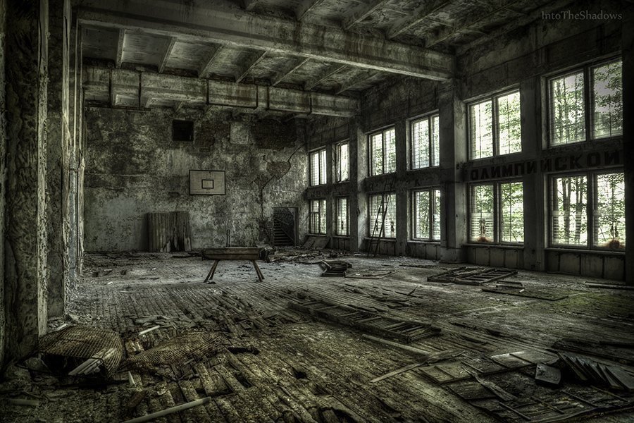 Gymnase scolaire à Pripyat, Tchernobyl