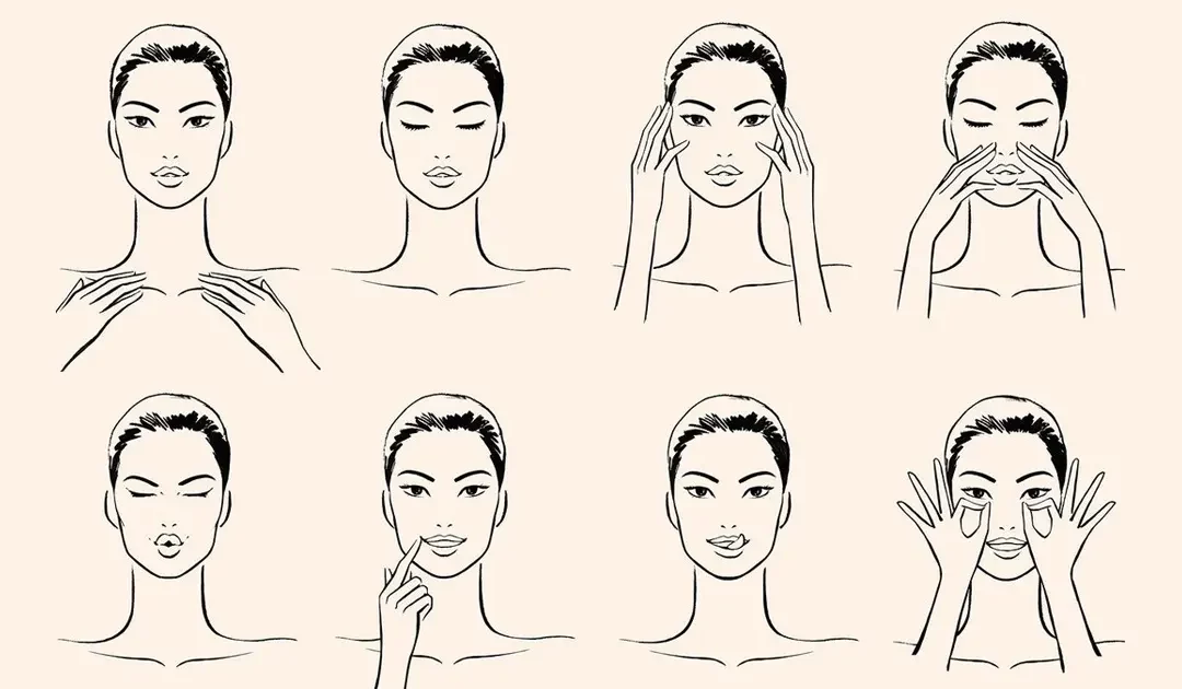 6 exercices de yoga du visage et leurs effets anti-âge